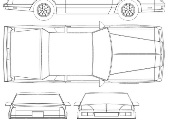 Chevrolet Monte Carlo SS (1986) (Chevrolet Monte Carlo SS (1986)) - drawings (drawings) of the car
